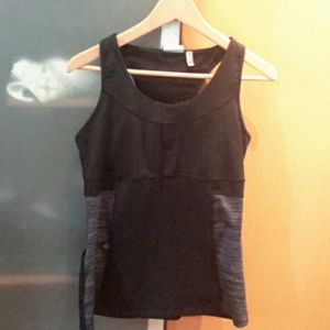 ATHLETA Black and gray racer back tank